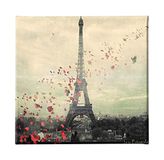 Homemania Eiffeltoren en landschappen voor woonkamer, slaapkamer, meerkleurig, 60 x 3 x 60 cm, HM20KNV60 x 60 – 272, polyester, hout