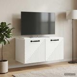 Prolenta Maison Exclusive - Wandgemonteerde TV-kast, wit, 59,5 x 31 x 30 cm, houtvezelplaat