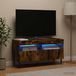 Maison Exclusive - Meuble TV LED ZWOLLE, 81 x 35 x 43 cm, placage hêtre