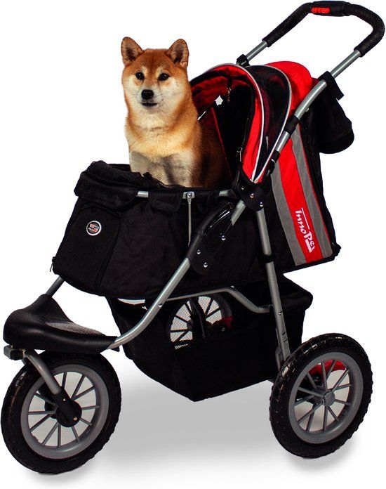InnoPet Comfort EFA ECO Hondenbuggy - Rood/Zwart - 96x53x104cm