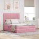 Maison Exclusive - Lit avec rangement et matelas rose 140 x 200 cm velours