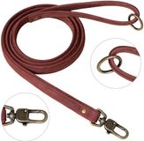 Peluvio Regent Leren Hondenriem van Rundleer, Maat M, 2 cm breed, 1,7 m lang, Bruin