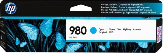 HP 980 Original Cyan Ink Cartridge