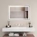 Miroir LED pour salle de bain, 60x40 cm, dimmable, avec 3 températures de couleur, fonction anti-buée et une horloge