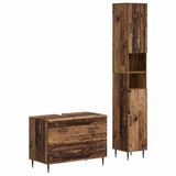 vidaXL - 2-delige - Badkamerkast - Set - HAARLEM - Oud - hout - Bewerkt - hout