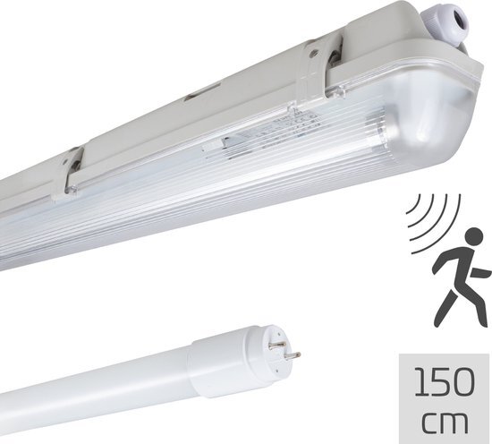 LED&#39;s Light LED TL lamp met sensor 150 cm - Bewegingssensor en nachtsensor - Waterdicht - 3100 lm