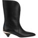 Moschino Calfskin Ankle Boots Black
