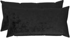 vidaXL Kussensloop - 2 stuks - HEERLEN - Zwart - 40 x 80 cm - Flanel