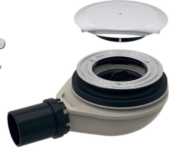 Geberit douchebakafvoer 40mm met deksel waterslot 30 mm chroom