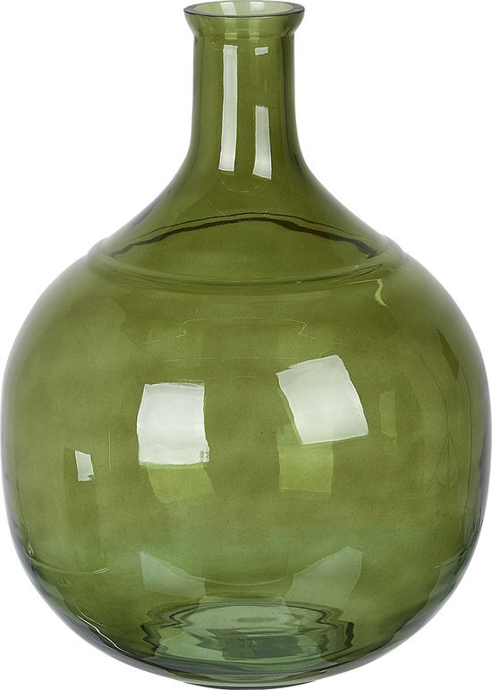 Beliani achaar - bloemenvaas-groen-glas