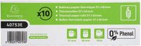Exacompta 60x Rollen voor bank- en betaalkaartterminals 57x40x12x18 - 1 laags thermisch 55g/m2 zonder Phenol - Longlife papier - Wit - 40753E