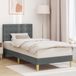 Maison Exclusive - Lit cadre avec tête de lit gris foncé 90 x 190 cm tissu