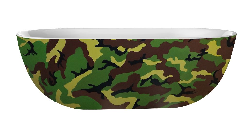 Best Design Camouflage Vrijstaand Bad 180x86cm - Legergroen