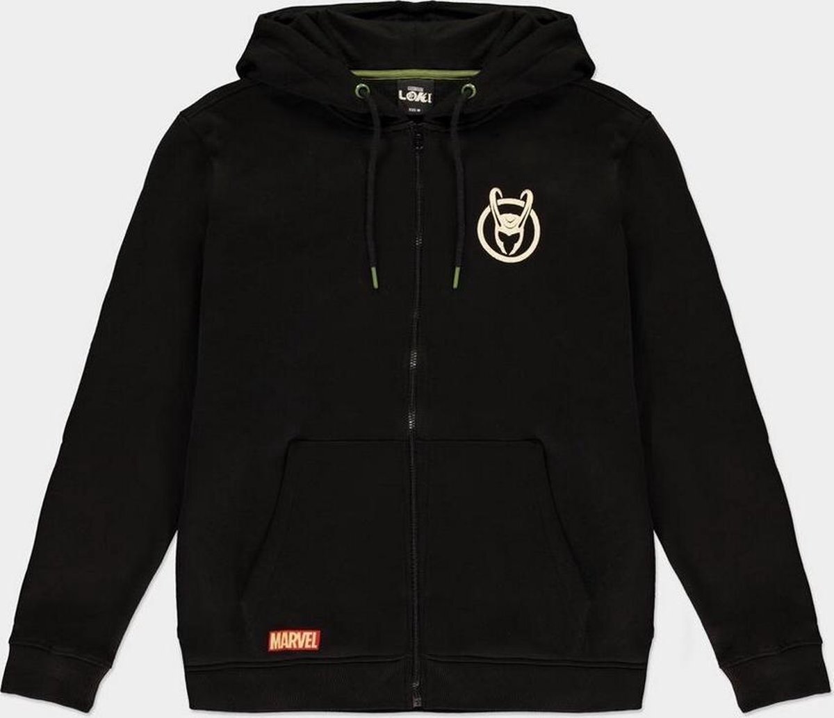 Difuzed Marvel: Loki - Logo Badge Zipper Hoodie