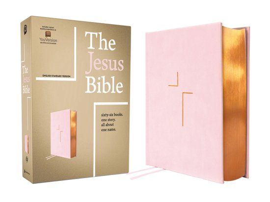 Zondervan The Jesus Bible, ESV Edition, Leathersoft Over Board, Pink