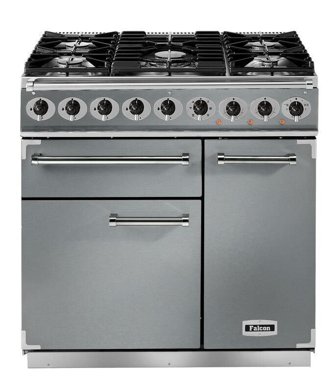 Falcon Deluxe 900 Range Cooker - Stainless Steel - Gas Hob - Electric Oven