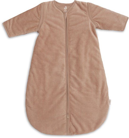 Jollein Slaapzak met afritsbare mouw Rond 110cm Rib Light Terra
