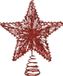 Decoris Kaemingk B.V. Kunststof ster piek/kerstboom - topper - rood - 22 cm