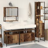 vidaXL Ensemble de meubles de salle de bain 4 pièces bois vieilli bois travaillé