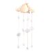 LINA OFFICINE GRAFICHE CREATIVE Houten meubels met wolken en sterren, hangdecoratie voor kinderkamer, natuur en wit, 55 x 25 cm