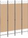 vidaXL 4-panelen roomdivider beige 160 x 180 cm stof