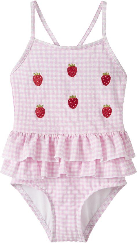 NAME IT NMFZAMMER SWIMSUIT Meisjes Badpak Cotton Candy Geruit Mouwloos Ronde hals
