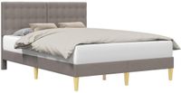 vidaXL Bedframe met hoofdeinde Taupe 160 x 200 cm Stof