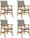 vidaXL Tuinstoelen 4 stuks massief acaciahout