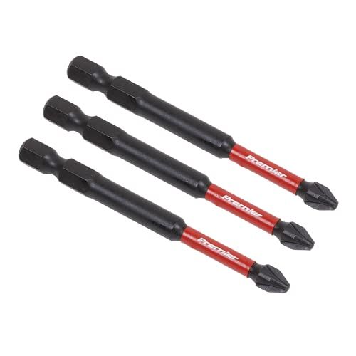 Sealey AK8258 3st 75mm Pozi #2 Impact Power Tool Bit Set