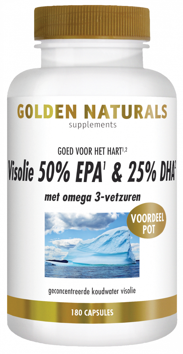 Golden Naturals Visolie 50% EPA & 25% DHA Capsules - 8718164643040
