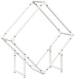 vidaXL - Brandhoutrek - 80x25x80 cm - koudgewalst staal - wit