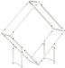 vidaXL - Brandhoutrek - 80x25x80 cm - koudgewalst staal - wit