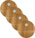 Home Deco Factory LED nachtlampje - bewegingssensor - set 4x - draadloos - zelfklevend - D8 cm