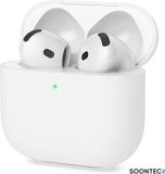 SOONTEC AirPods 4 Generation Housse de protection en silicone pour écouteurs Étui fin blanc