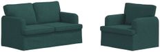 vidaXL Canapé 2 places Velours vert foncé