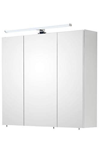 PELIPAL 360 Balu spiegelkast wit glans, 70/75/20 cm