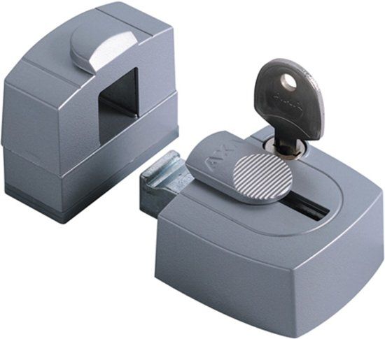 Axa 3015 Veiligheids oplegslot - 3015-10-90/G- draairichting 1-2 - Silverline