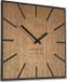 FLEXISTYLE Moderne vierkante grote wandklok hout ECO 40cm, stille houtlook, eiken, woonkamer, slaapkamer, Made in EU (Exact 40 cm)