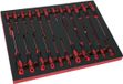 Merkloos / Sans marque HBM 23 Delige Schroevendraaierset in Carbon Foam inlay voor Gereedschapswagen
