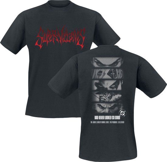 Justice League Super Villains Heren T-shirt - zwart - XXL
