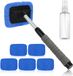 Azomor® Uittrekbare autoruitreiniger met microvezelpads en draaibare handgreep