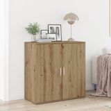 vidaXL Dressoir Artisan Eiken 79 x 38 x 80 cm Bewerkt hout