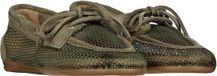 Posa - Pw110 Loafers Khaki Boat Loafer Mesh - Suede