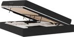 vidaXL Opbergbed met matras Zwart 160 x 200 cm Fluweel