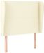 vidaXL Hoofdbord met randen 83x23x118/128 cm kunstleer crèmekleurig