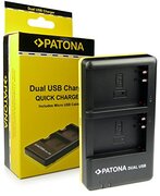 Patona Dual Lader voor PS-BLN1 Batterij Compatibel met Olympus OMD EM5 Mark II Stylus XZ-2 Pen E-P5 E-M1