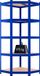 Monzana Stellingkast - Schroefloos 5 Schappen MDF 180x70x40cm - Blauw