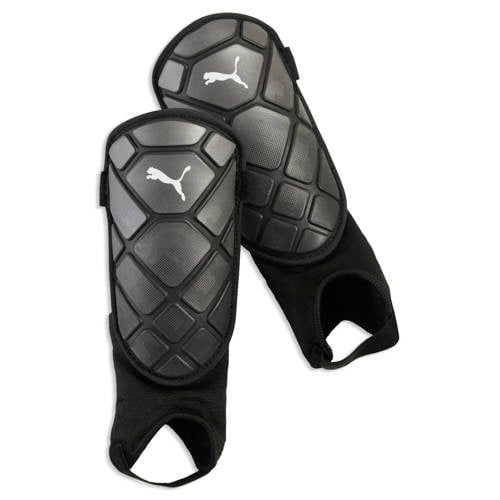 Puma KING zachte enkel scheenbeschermers Uniseks, Zwart/Grijs, Maat XL