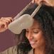 Masque de nuit en satin brodé personnalisé - Taupe