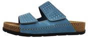 Rohde Soave Damenschuhe Hausschuhe Pantolette Blau Freizeit